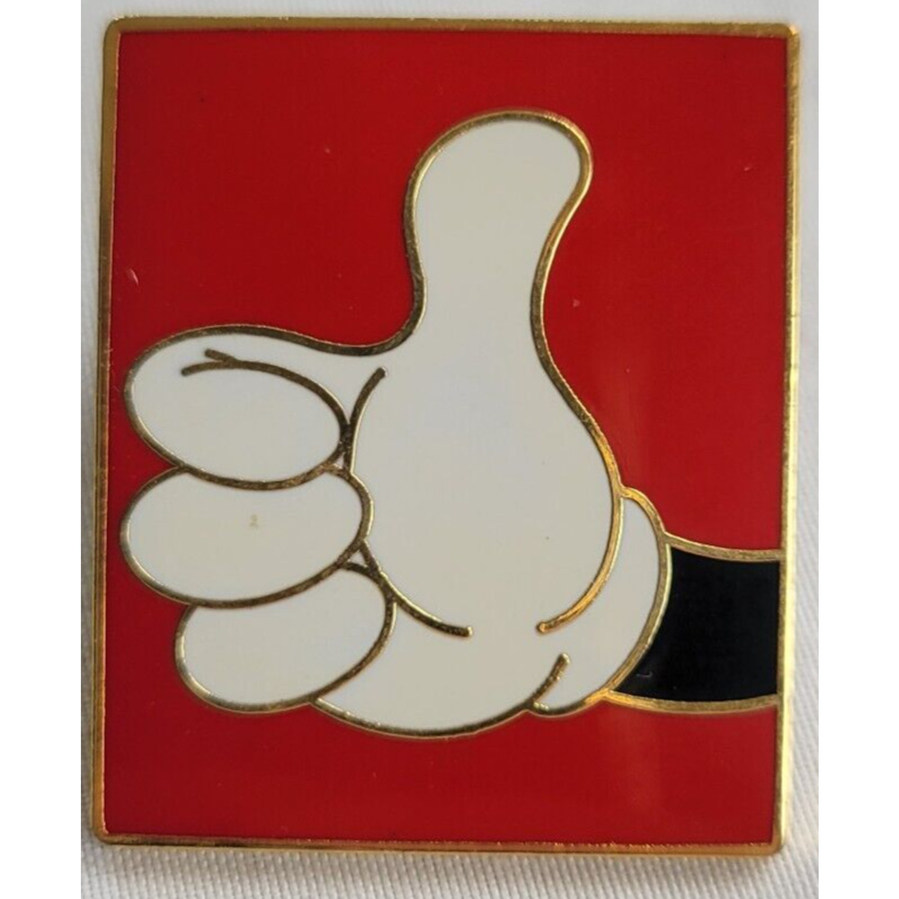 Disney Mickey White Glove Oh Boy Thumbs Up! Icon Pin (U4:431)